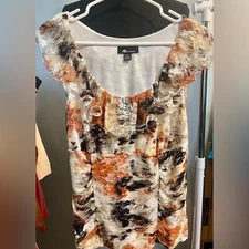 AB Studio Women's Multicolor Ruffle Top Size L