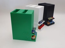 AA and AAA Battery Storage Dispenser - 2-in-1 Battery Holder - Wide Colour Range