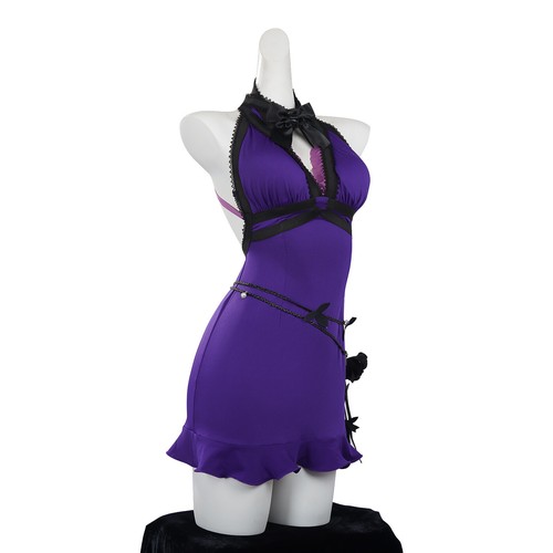 Gioco Final Fantasy VII Tifa Lockhart Costume Cosplay Donna Viola Vestito Sexy - Foto 6 di 11