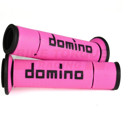 Domino Road & Race Fuchsia & Black A450 Full Diamond Grips to fit Trinity Bikes