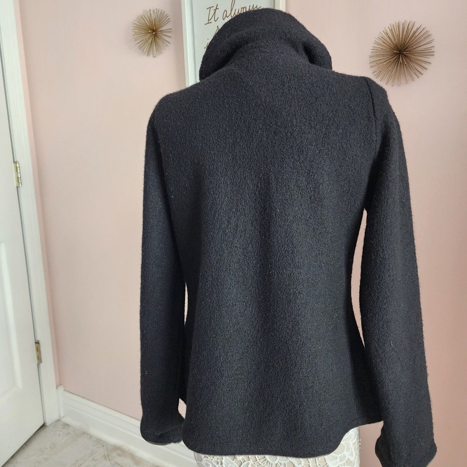 Flawless Covelo wool unique jacket blazer decorative zippers black L eBay
