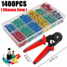 1400Pcs Electrical Wire Connectors Cord Pin End Bootlace Ferrule Crimp Terminals