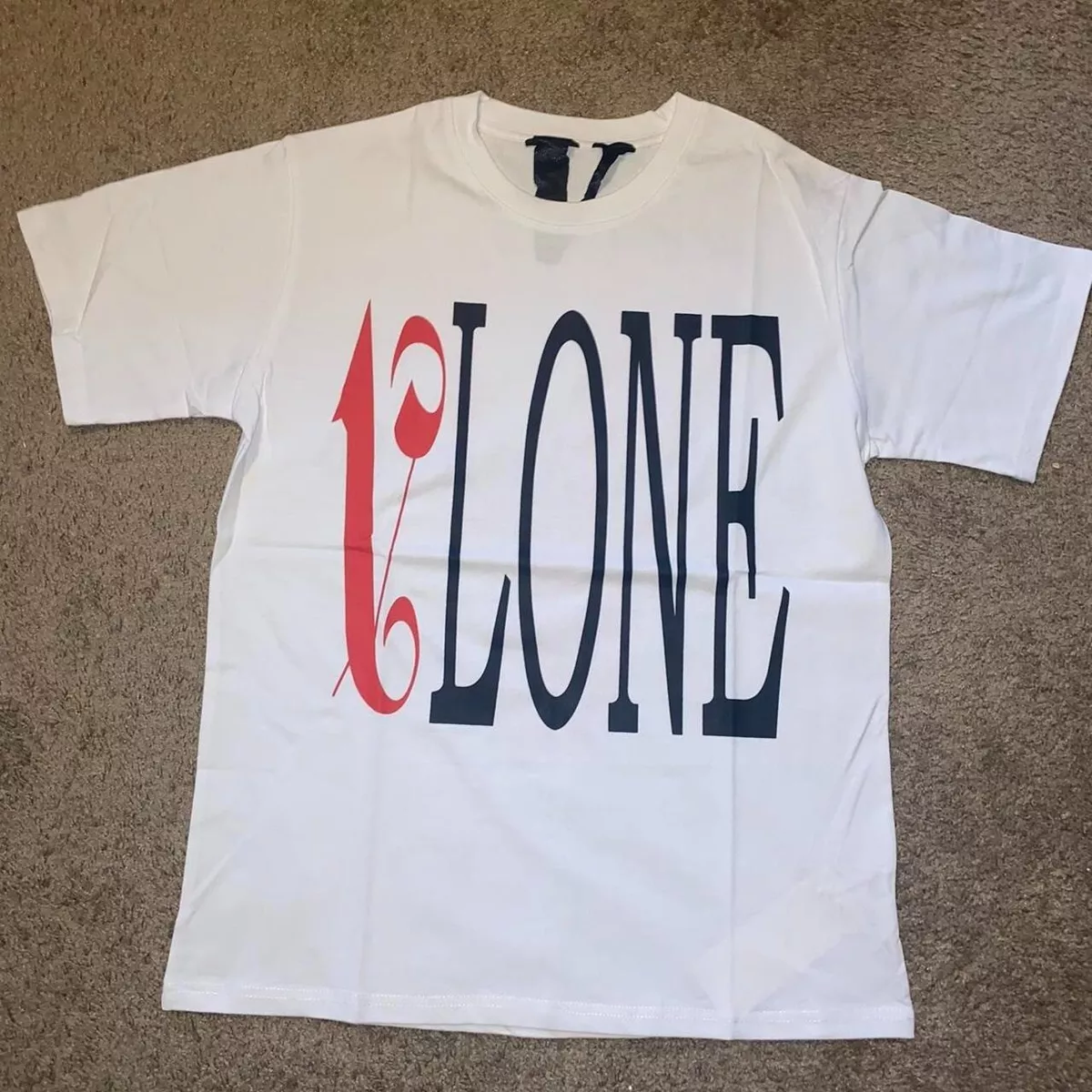 Vlone X Palm Angels White Red Tee