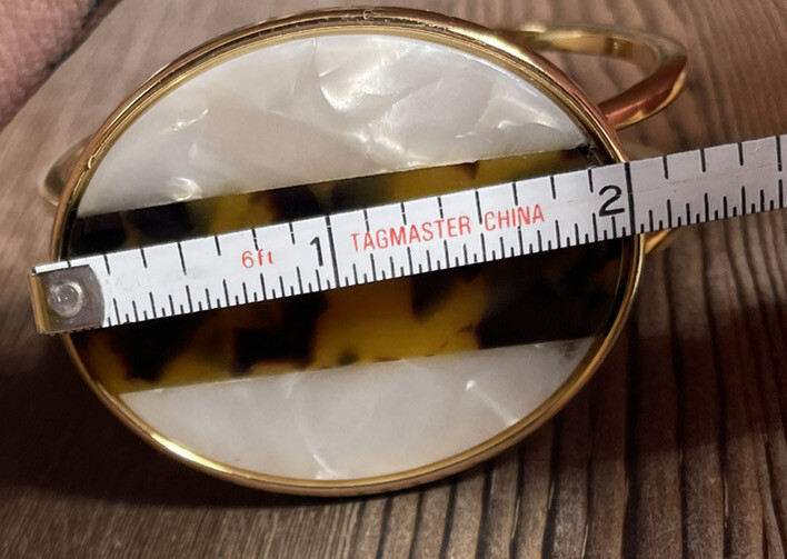 Talbots Clamper Bracelet Tortoise Shell Mother Of… - image 8