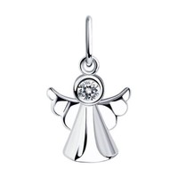 Silber KettenanhäNger AnhäNger F Kette 925 Silber Zirkon Engel Echtschmuck