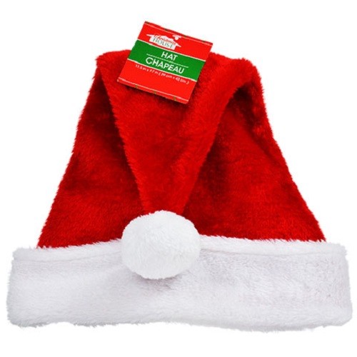 Christmas House Plush Santa Hat with 