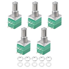 500K Ohm Variable Resistors Single Rotary Carbon Film Taper Potentiometer 5pcs
