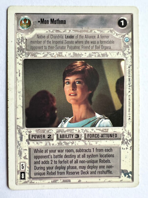 Star Wars CCG Second 2nd Anthology WB Mon Mothma LP/NM SWCCG