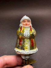 USSR TRE DECORATIONS NEW YEAR Russian Soviet Glass Xmas Ornament Toy Snow Maiden