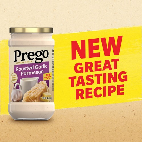 Prego Alfredo Pasta Sauce with Roasted Garlic and Parmesan Cheese, 14.5 oz Jar - Picture 3 of 13