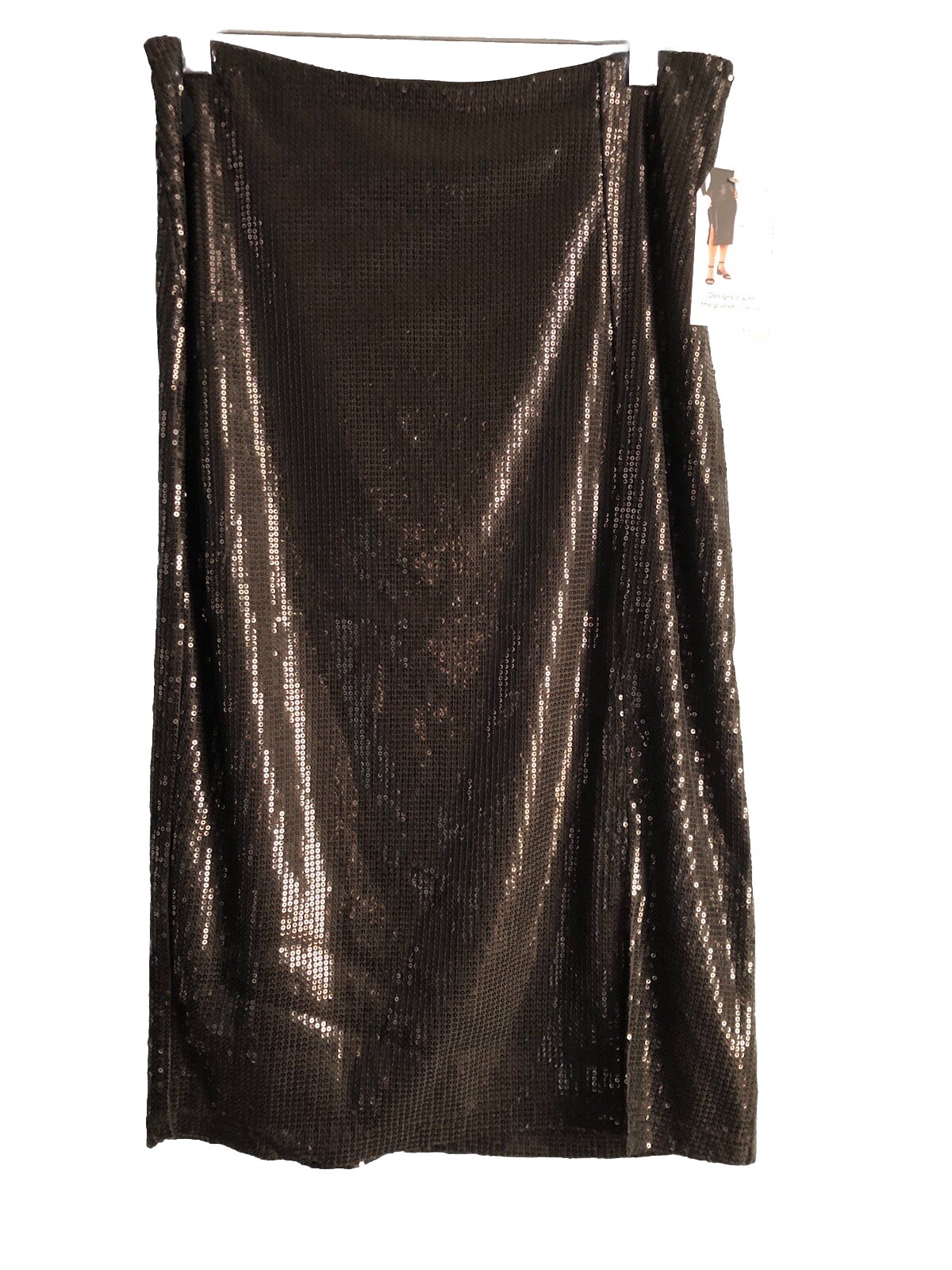 Time and Tru Womens Black Sequin Midi Skirt Small Whimsigoth Fairycore Style  