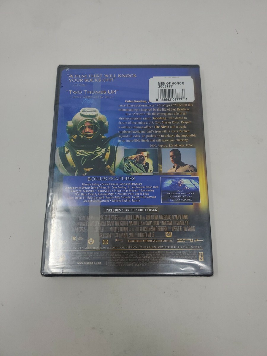 Men of Honor DVD DeNiro Cuba Gooding First African-American Navy Diver  NEW