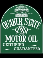 Quaker State Certified Motor Oil NEW Sign 40" Tall Diecut USA STEEL XXL Size