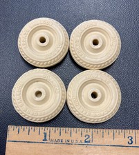 4 ARCADE 30 X 5.25 BALLOON WHITE rubber tread TIRES 1-5/16" od- cast iron toys