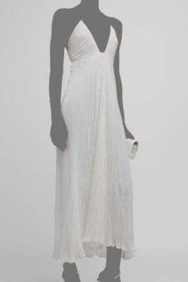 $750 A.L.C. Women's White Angelina Pleated Maxi Dress Size 6 | eBay