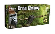 Watson Gloves Green Monkey Nitrile Textured Green Disposable Gloves 100pk Large