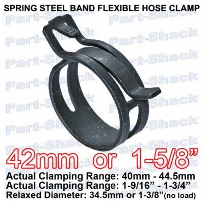 Spring Steel Band Flexible Hose Clamp For 1 5 8 Inch 42 Mm Od Hoses 1 Piece Ebay