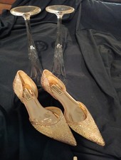 Badgley Mischka shoes Pink Champagne Satin Sz 6.5