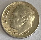 1964 Roosevelt Dime. 90% Silver.  Shipping Is Free!