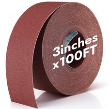 120 Grit Sandpaper Roll 3 inch x 100 ft Long Emery Cloth Sanding Belt