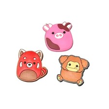 NEW Squishmallow Cow Silicone Crocs Shoe or Bag Charms Set of 3 Charms