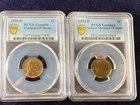 Two Rarer Date 1C Lincoln Cents 1918-D 1924-D PCGS XF and VF Detail CleanedCheap