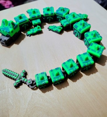 flexy mincraft dragon with Sword Video Game Theme