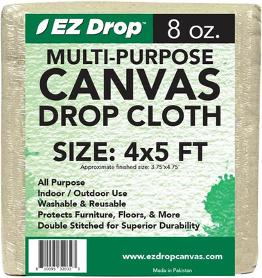 Painter's Canvas Fabric Drop Cloth for Painting (4 ft. x 5 ft.)