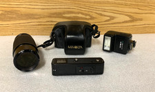Minolta X-700 Camera MC Rokkor PF 58mm, MD Zoom Rokkor 75-200mm,  Mount Flash