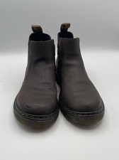 Dr. Martens Youth Kids Wildhorse Leather Chelsea Boots In Dark Brown Size 3