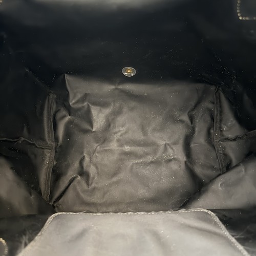Longchamp Le Pliage Shopping Modèle Déposé foldable Grey /brown Leather Preowned - Picture 13 of 14
