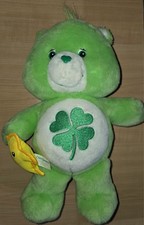 Care Bears Good Luck Bear Plush 2004 Shamrock Green Bear