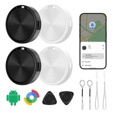 Bluetooth Tracker Android IP65 Waterproof Item Finder Keys Wallets Black White