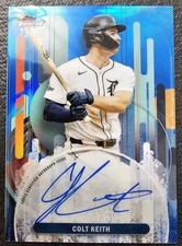 COLT KEITH 2025 Topps Finest Baseball Blue Refractor On Card Auto 73/99 Tigers