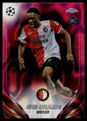 2023-24 Topps Chrome #140 Antoni Milambo Pink Lava Refractor