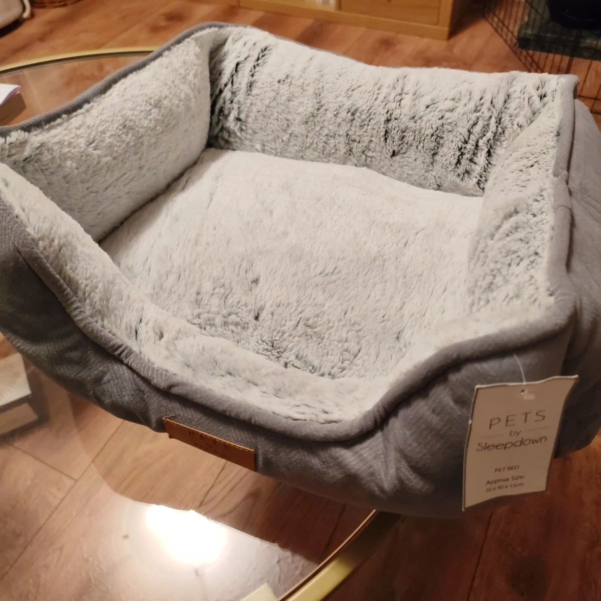 Sleepdown Small Portable Pet Dog Cat Bed Pod Puppy - 50 x 40cm - Grey