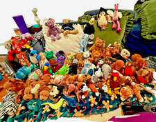 Ty Beanie Babies HUGE Lot 60 Retired PVC  PE Pellets Plush Bears Animals Minis