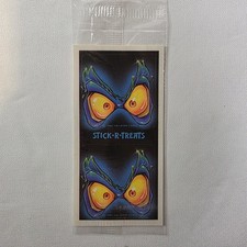 Vintage 1983 Hallmark Halloween STICK-R-TREATS Sticker Evil Eyes Halloween New