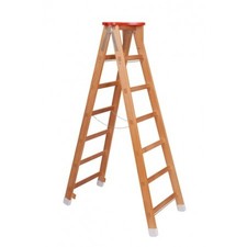 SCALA TREVIGIANA EXTRA IN LEGNO DI FAGGIO DOPPIA A PIOLI PER USO PROFESSIONALE