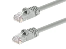Cat5e Ethernet Patch Cable RJ45 Stranded 350Mhz UTP Copper Wire 24AWG 1ft Gray