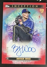 2024 Topps Inception BRYAN WOO Rookie Red On Card Auto /50 
