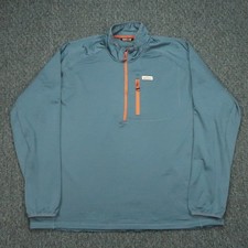 Orvis Pullover Mens XXL Blue Horseshoe Hills Quarter Zip Pullover Hiking 2XL