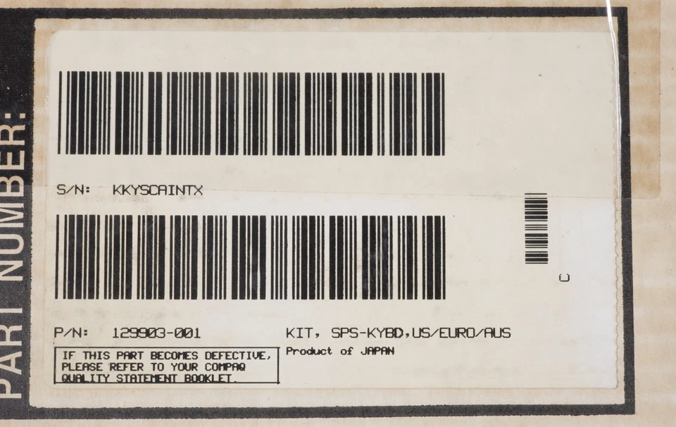 Vintage Compaq  LTE Lite Keyboard 129903-001 NEW NOS CPQ15 - Image 2 of 3