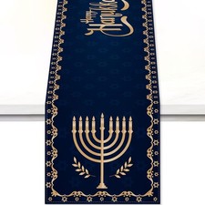 Hanukkah Table Runner Jewish Chanukah Festival Day Decoration Home Decor