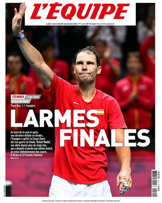 Das Team 20. November 2024 Rafael Nadal Ruhestand letzte Tränen - Sammler