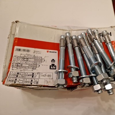 10 Stk Neue Betonanker, Schwehrlast/Fixanker M12-15-35/110 FAZ/S Stahl verzinkt 