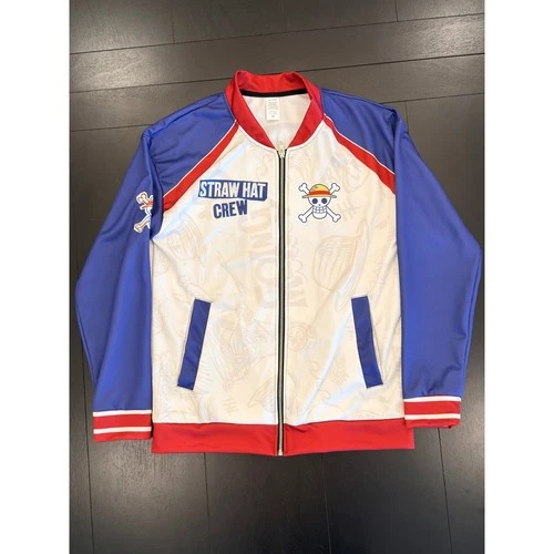 One Piece Straw Hat Crew Mens XS Track Jacket Going Merry Red - product listing photo