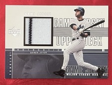 2001 Upper Deck UD GAME USED JERSEY #C-DJ Derek Jeter PIN STRIPE N.Y Yankees HOF