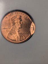 2000 1c Double Struck 2ND Strke 90% off Center Mint Error NGC MS 64 RD