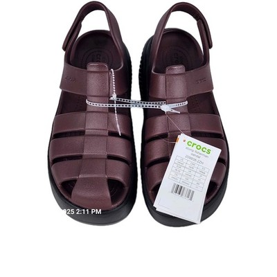 Crocs Stomp Fisherman Sandal Men's 6 Women's 8 Dark Purple Platform Unisex New